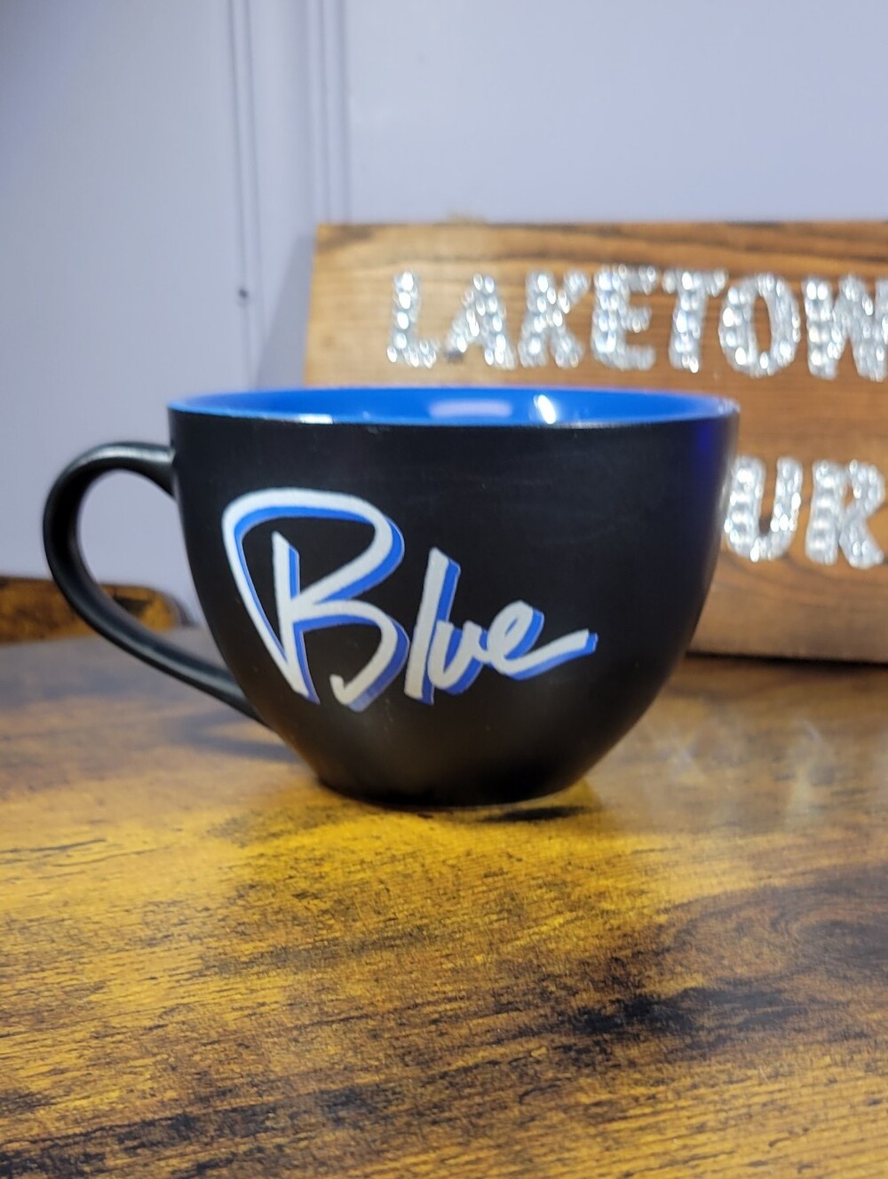Blue M&M Character Ceramic large Mug - Picture 2 of 12
